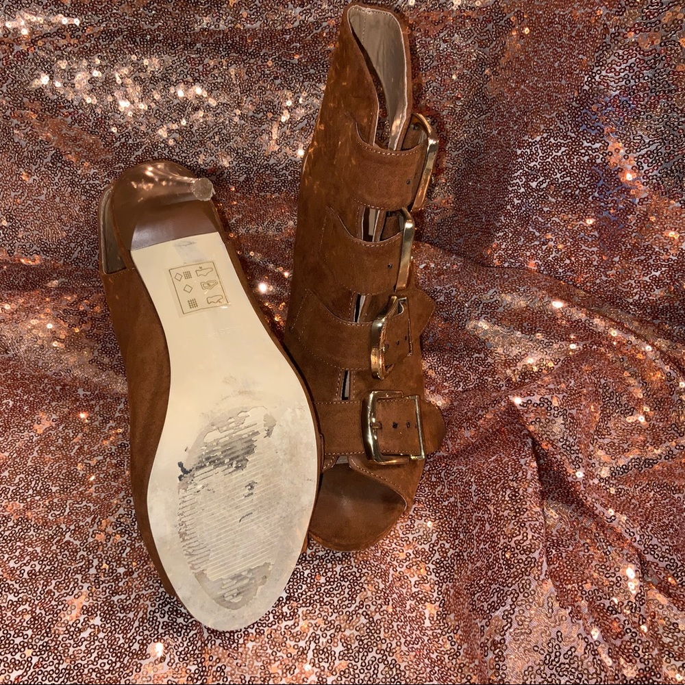 Call It Spring Suede Open-Toed Bootie - image 3